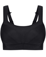Yoga BH High Support sports bra, Black, F-cup - Stay in place