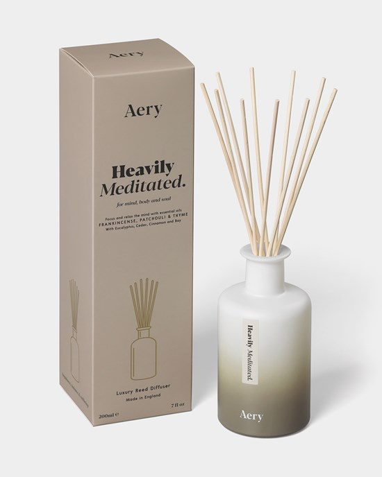Doftstickor Heavily Meditated Reed Diffuser, Frankincense, Patchouli & Thyme - Aery Living