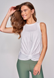 Yogatopp Twisted knot front top, White - Sisterly Tribe