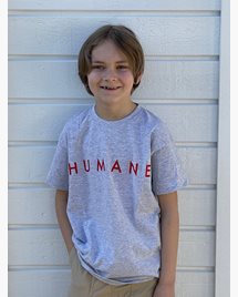 Barntröja Humane t-shirt (grå) - Holistic Training