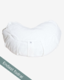 Ytterfodral meditation cushion, crescent, Birch White - Yogiraj