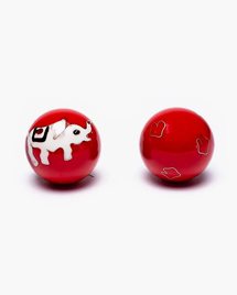 Kinesisk hälsoboll Health Balls Elephants, Röd/Vit