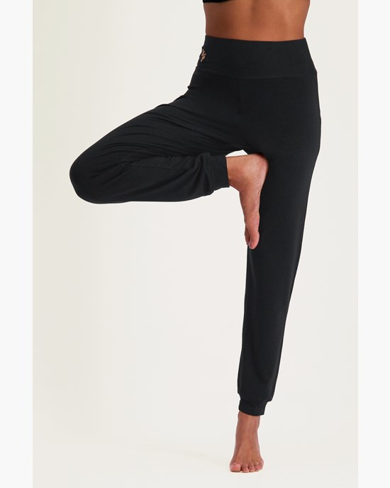 Yogabyxor Ojas Bamboo Yoga Pants, Urban Black - Urban Goddess