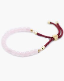 Armband Crystal Bordeaux String Bracelet - Rose Quartz